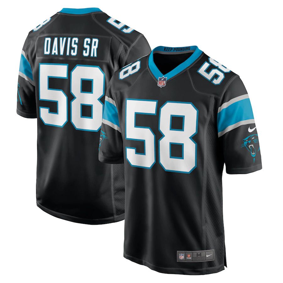 Men Carolina Panthers 58 Thomas Davis Sr Black Nike Player NFL Jersey